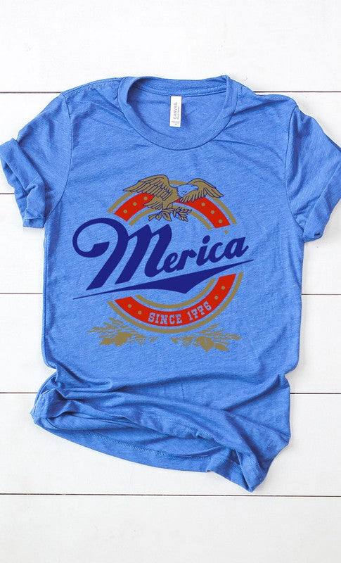 Retro Merica Eagle Patriotic Graphic Tee