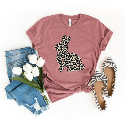 Leopard Bunny Short Sleeve Graphic Tee