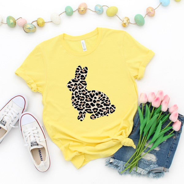 Leopard Bunny Short Sleeve Graphic Tee