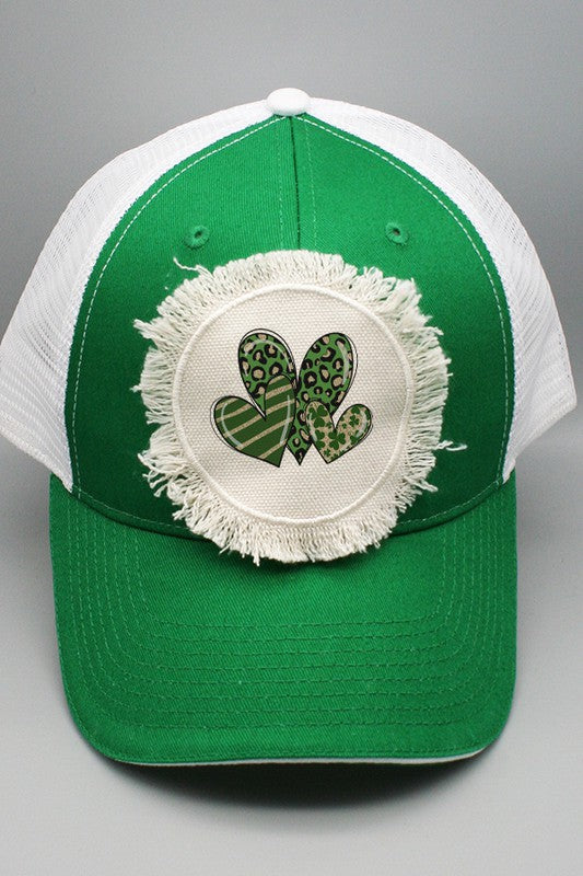 St Patrick's Day Hearts Trucker Hat