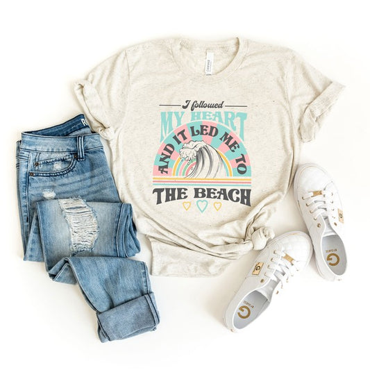 I Followed My Heart To The Beach Short Sleeve Tee