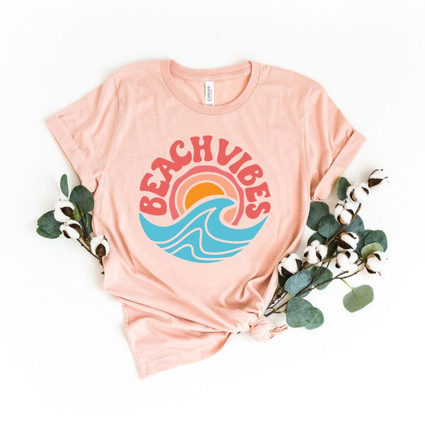 Beach Vibes Circle Short Sleeve Graphic Tee