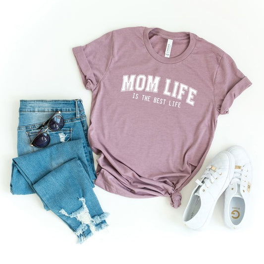 Varsity Mom Life Short Sleeve Graphic Tee