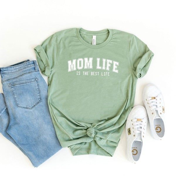 Varsity Mom Life Short Sleeve Graphic Tee