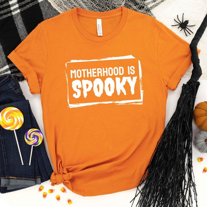 Motherhood Is Spooky Short Sleeve Graphic Tee