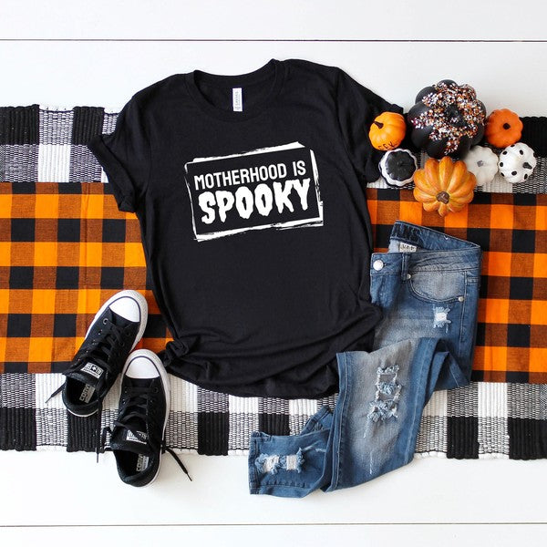 Motherhood Is Spooky Short Sleeve Graphic Tee