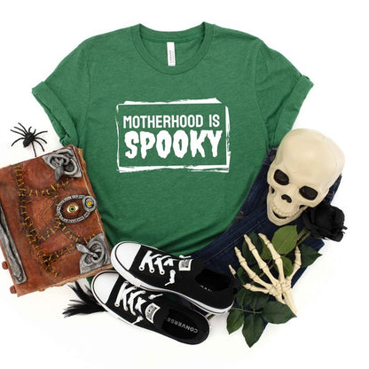 Motherhood Is Spooky Short Sleeve Graphic Tee