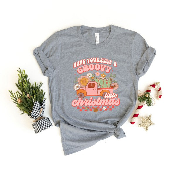 Groovy Little Christmas Truck Short Sleeve Tee