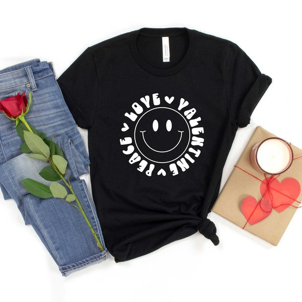 Peace Love Valentine Short Sleeve Tee