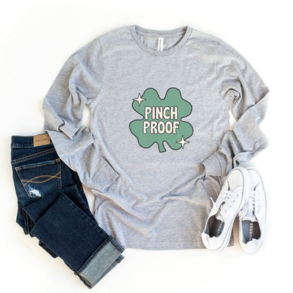 Pinch Proof Shamrock Long Sleeve Graphic Tee