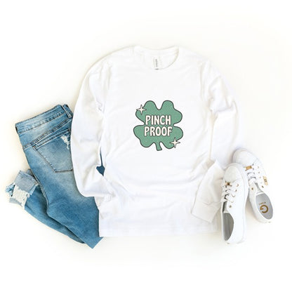 Pinch Proof Shamrock Long Sleeve Graphic Tee