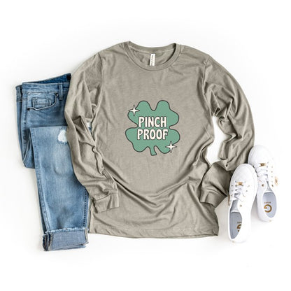 Pinch Proof Shamrock Long Sleeve Graphic Tee