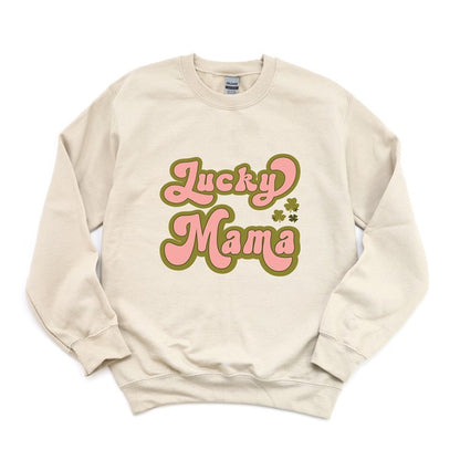 Lucky Mama Retro Clovers Chart Graphic Sweatshirt