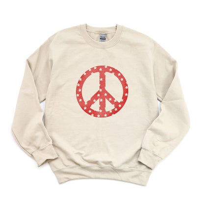 Patriotic Peace Sign Graphic Sweatshirt