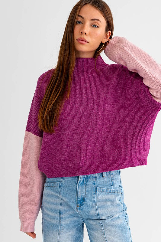 Color Block Oversized Sweater