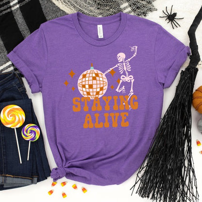 Staying Alive  Short Sleeve Graphic Tee