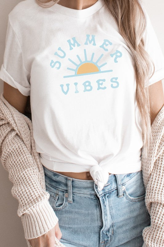 Summer Vibes Sunset Fun Vacation Graphic Tee