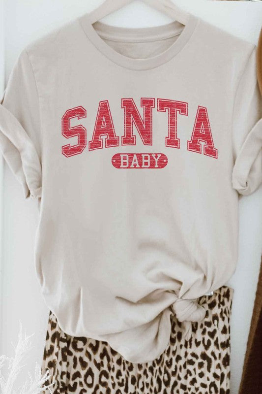 SANTA BABY CHRISTMAS GRAPHIC TEE