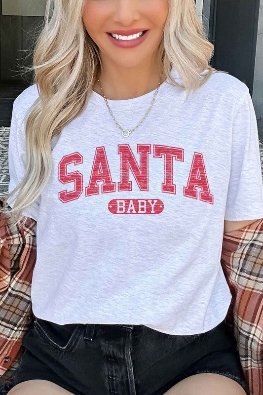 SANTA BABY CHRISTMAS GRAPHIC TEE