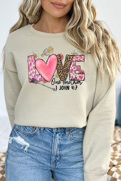 Valentine's Day Love One Another Sweatshirt