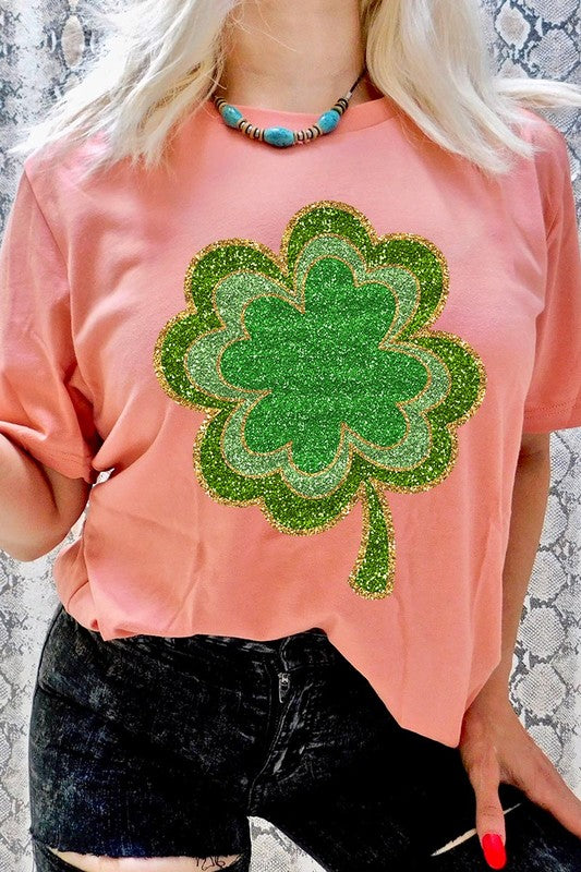 Four Leaf Clovers Graphic T Shirts.