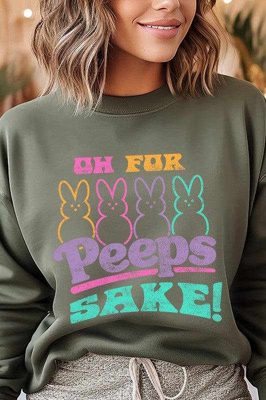 Sake Bunny Easters Graphic Fleece Sweatshirts