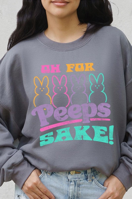 Sake Bunny Easters Graphic Fleece Sweatshirts