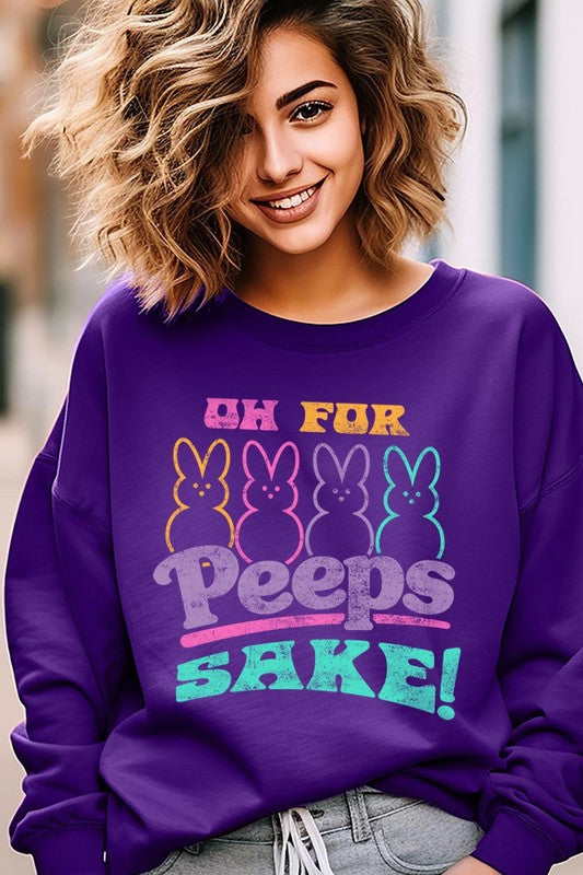 Sake Bunny Easters Graphic Fleece Sweatshirts