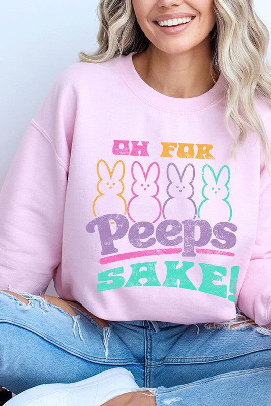 Sake Bunny Easters Graphic Fleece Sweatshirts