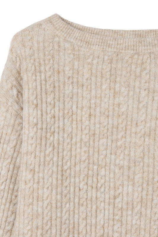 Oversize cable sweater