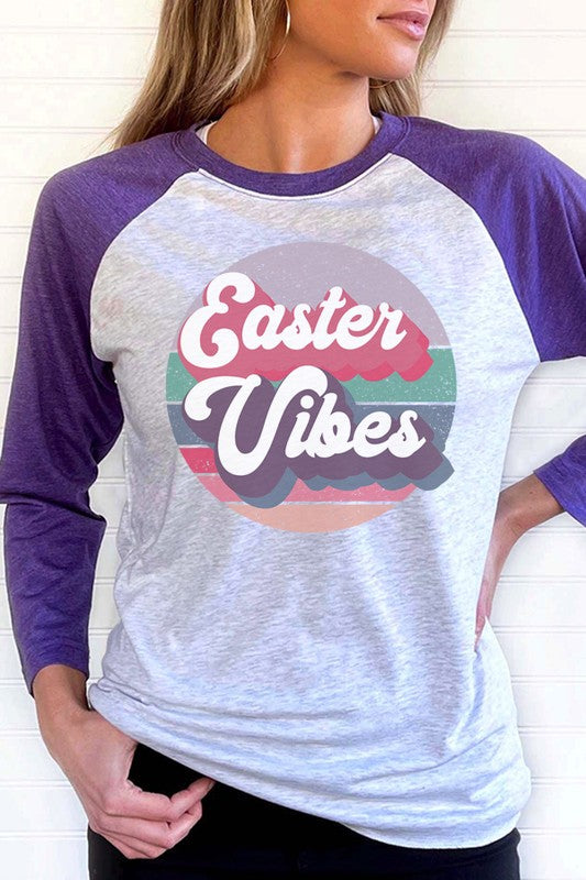 Easter Vibes Circle Graphic Raglan