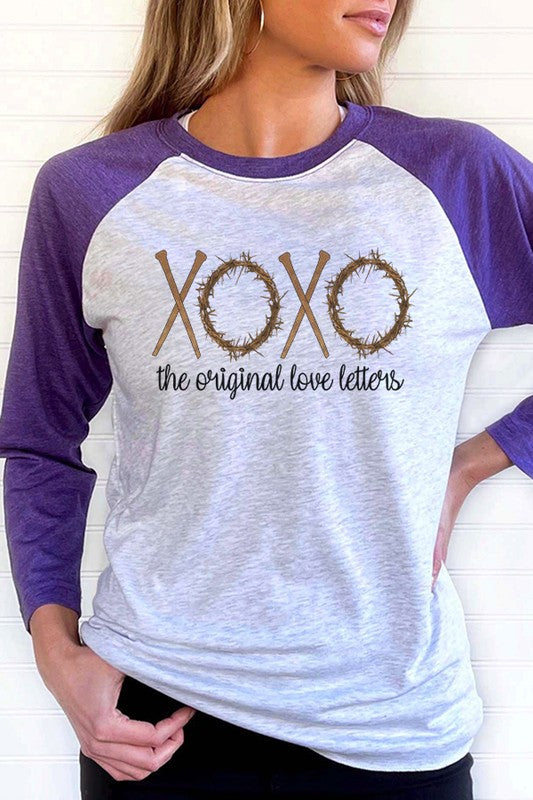 Easter XOXO Original Love Letters Raglan