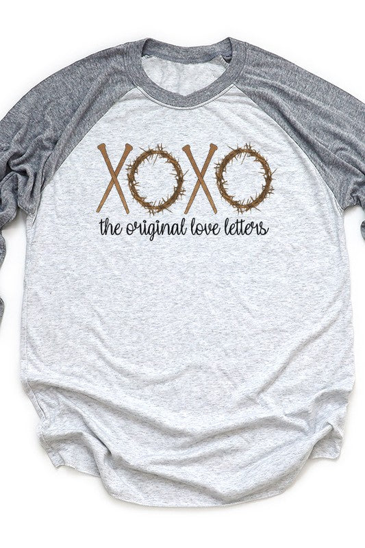 Easter XOXO Original Love Letters Raglan