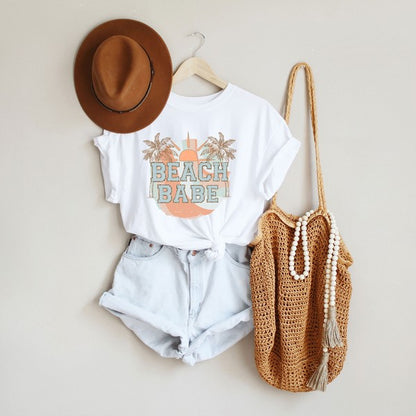 Beach Babe Circle Short Sleeve Graphic Tee