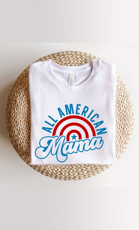 All American Mama Rainbow Graphic Tee