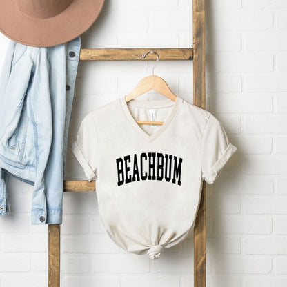 Beach Bum Curved Short Sleeve V-Neck Tee